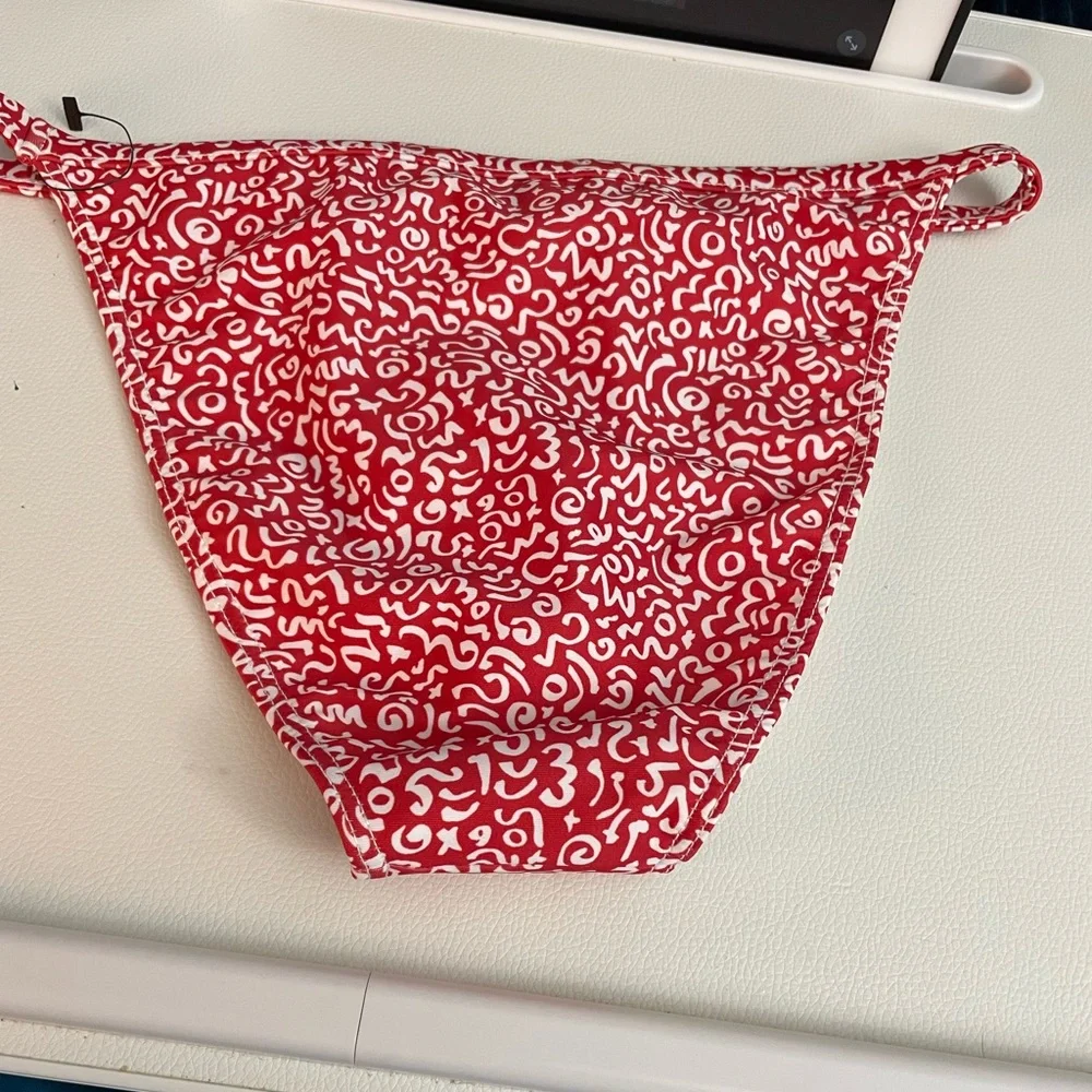 NWT Reformation Como scribble red bikini bottoms - Picture 8 of 9